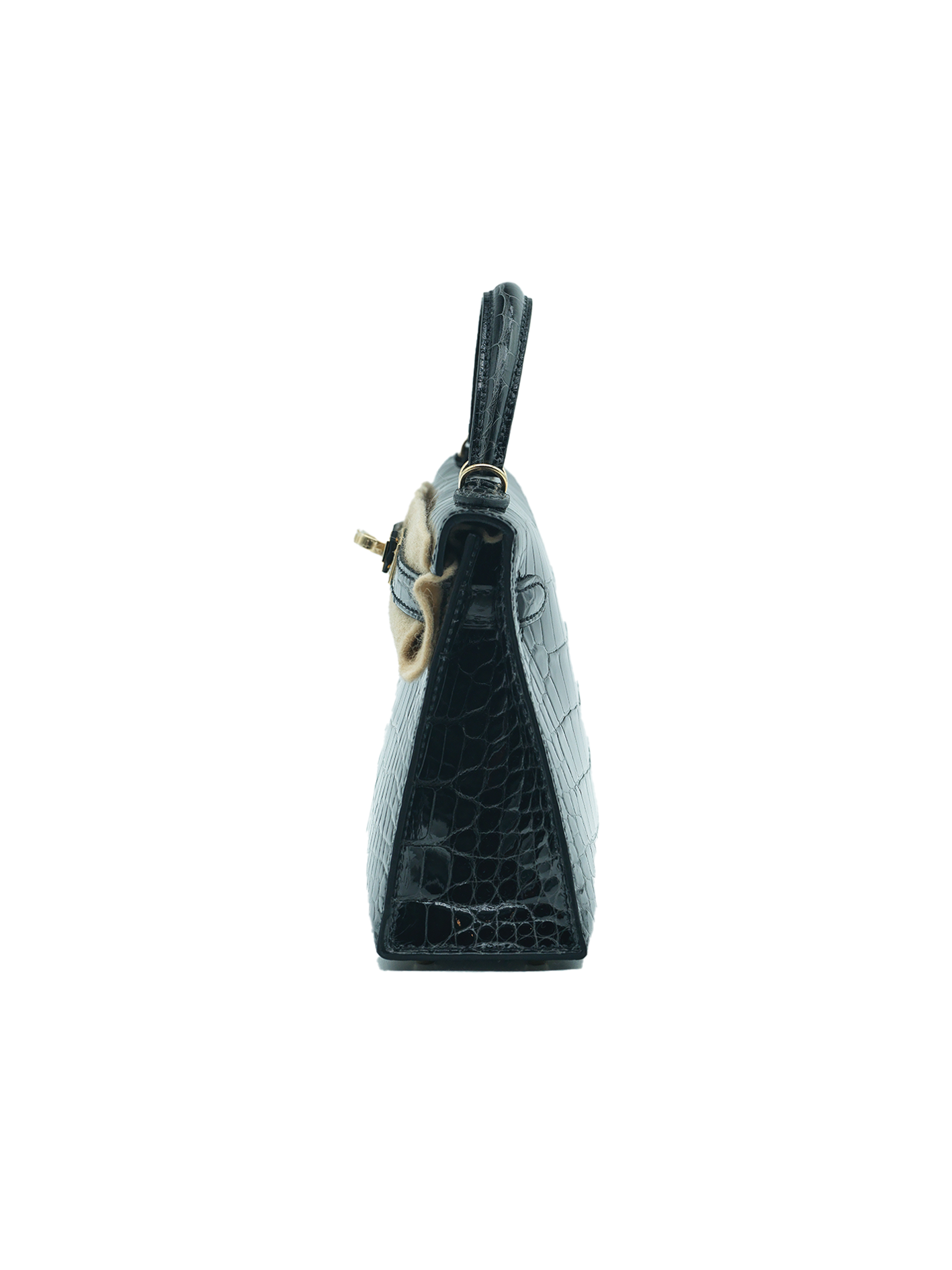 NEW HERMÈS MINI KELLY II POROSUS CROCODILE GRAPHITE PBHW