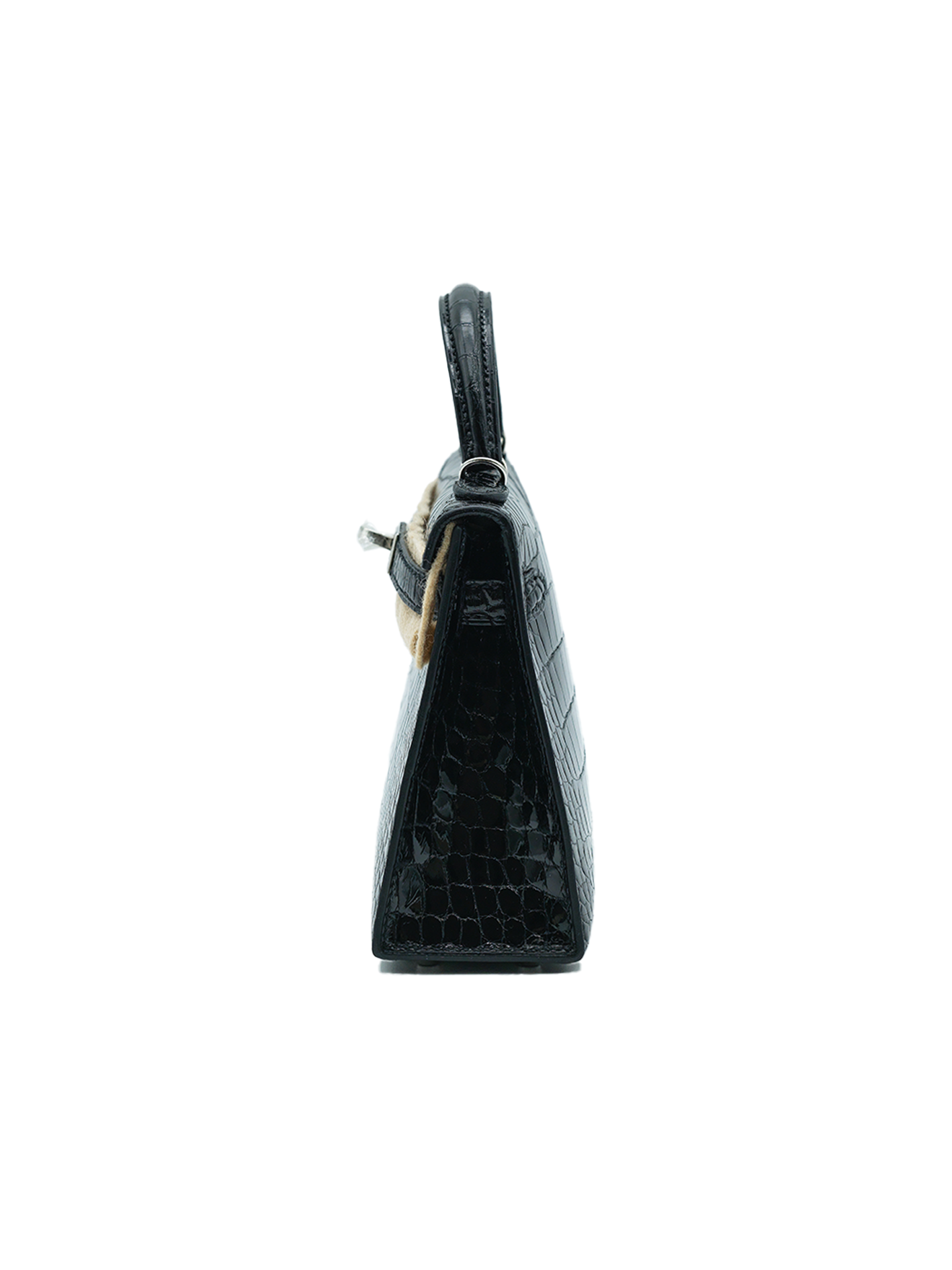 NEW HERMÈS MINI KELLY II ALLIGATOR CROCODILE BLACK PHW
